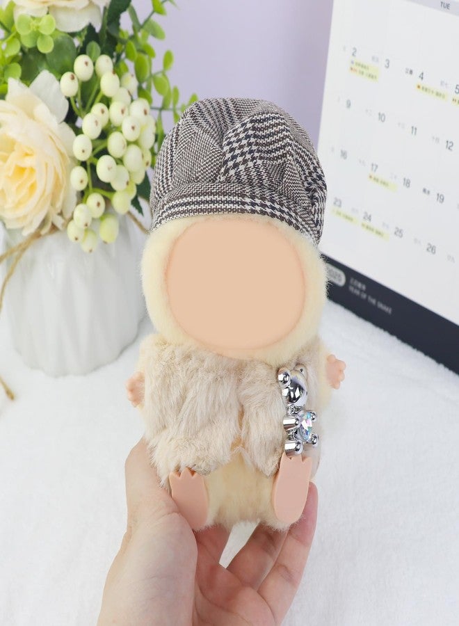 18INDC 17cm Doll Clothes 2 Pcs Set - 1 White Bear Fur Clothes & 1 Brown Hat for 15-17cm Dolls Outfit,Fashion Mini Doll Accessories (No Dolls) - Image 4